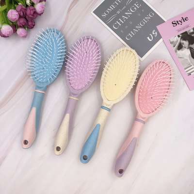 Hot Extension Air Nylon Paint Rubber Oval Shape Wheat Straw Paddle Hair Brush