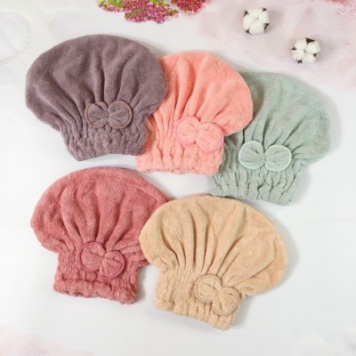 Microfiber personalized durable quick-drying hair hat towel reusable custom shower cap